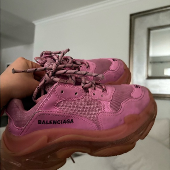 Balenciaga Pink Sneakers Chunky Sole Streetwear - Picture 1 of 6